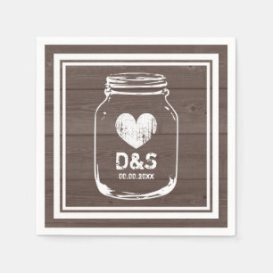 Vintage Country chic Maurer Glas Hochzeitsnapkins Serviette
