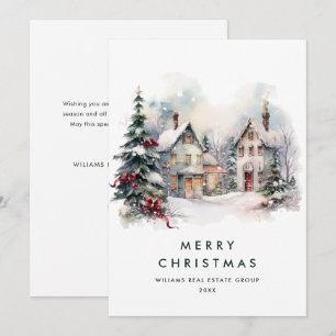 Vintage Country Hose Weihnachtsbaum Unternehmen Feiertagskarte