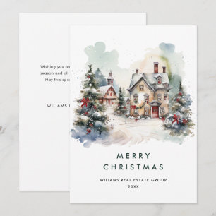 Vintage Country Hose Weihnachtsbaum Unternehmen Feiertagskarte