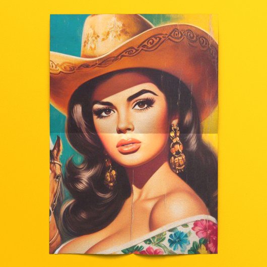 Vintage Country Pin-up Seidenpapier