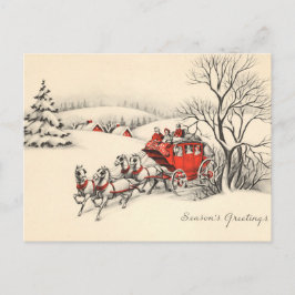 Vintage Countryside Postcard Feiertagspostkarte