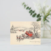 Vintage Countryside Postcard Feiertagspostkarte (Stehend Vorderseite)