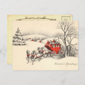 Vintage Countryside Postcard Feiertagspostkarte (Vorne/Hinten)