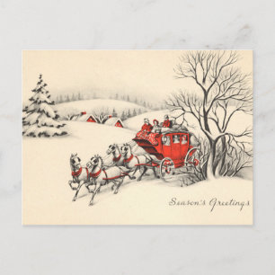 Vintage Countryside Postcard Feiertagspostkarte