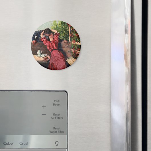 Vintage Couple Kissing Valentines Magnet (In Situ (Kühlschrank))