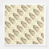 Vintage Couple Viktorianische Weihnachtszeitung Na Serviette (Vorderseite)