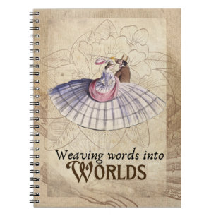 Vintage-Couple-Weaving-Worlds-Notizbuch Notizblock