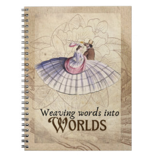 Vintage-Couple-Weaving-Worlds-Notizbuch Notizblock