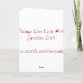 Vintage Couples Love Card #10 Feiertagskarte (Rückseite)