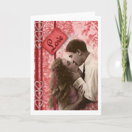 Vintage Couples Love Card #10 Feiertagskarte (Vorderseite)