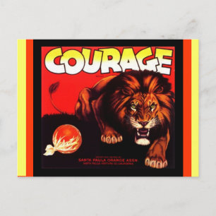 Vintage Courage Brand Löwenfruchtkiste Postkarten