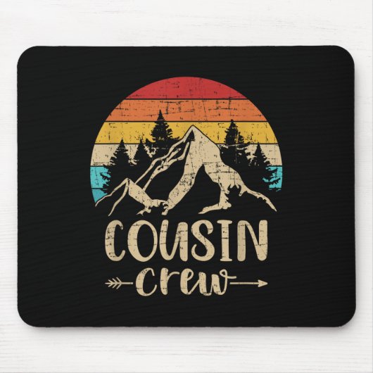 Vintage-Cousin-Crew-Sommercamp Berge Mousepad (Vorne)