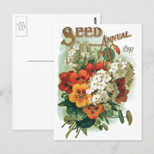 Vintage-Coverart von Eastman's Seed-Katalog, 1897 Postkarte