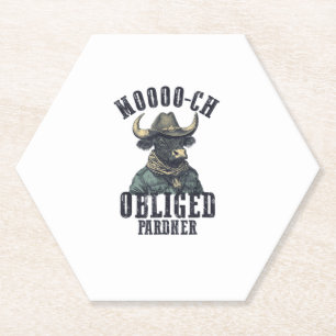 Vintage-Cowboy-Bull-Rodeo Moooch verbunden Pardner Untersetzer