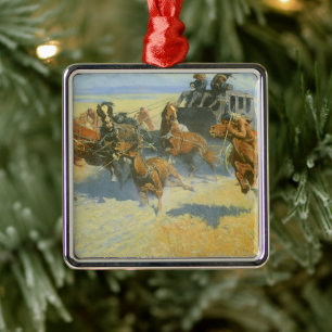 Vintage Cowboy, den nächtlichen Anführer niedermac Silbernes Ornament