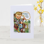 Vintage Cowboy-Geburtstagskarte Karte (Gelbe Blume)