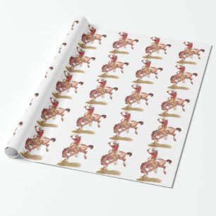 Vintage Cowboy Geschenkpapier