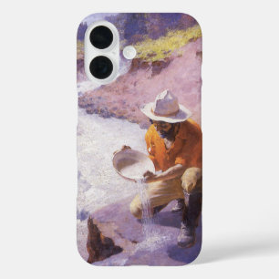 Vintage Cowboy, Goldwaschen, Wyoming von Leigh iPhone 16 Hülle