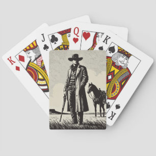 Vintage Cowboy Gunslinger Klassische Spielkarten