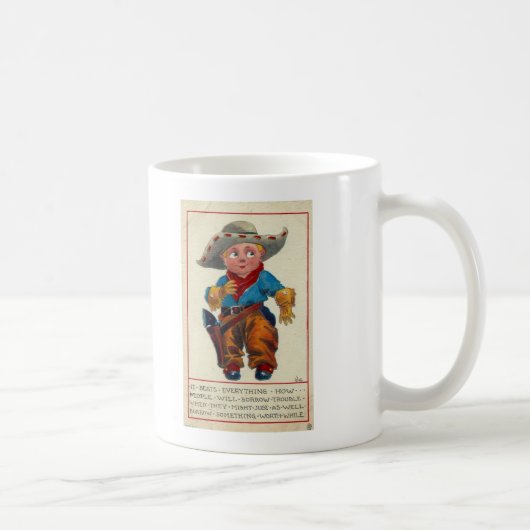 Vintage Cowboy Kaffeetasse (Rechts)