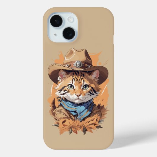 Vintage-Cowboy-Kätzchen-Design Case-Mate iPhone Hülle (Rückseite)