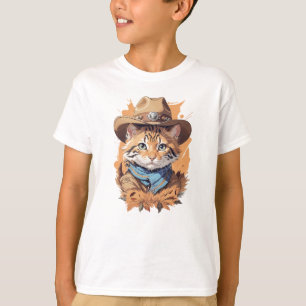Vintage-Cowboy-Kätzchen-Design T-Shirt
