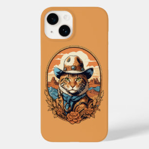 Vintage-Cowboy-Katze-Design Case-Mate iPhone 14 Hülle