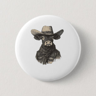 Vintage-Cowboy-Kuh-Shirt - Western-Kuh Button