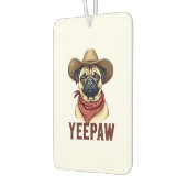Vintage-Cowboy-Mops-YeePaw-Western-Hund-Illustrati Autolufterfrischer (Links)