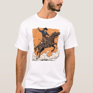 Vintage-Cowboy-Pferd-T-Shirt T-Shirt