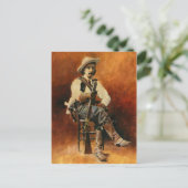 Vintage Cowboy-Postkarte Postkarte (Stehend Vorderseite)