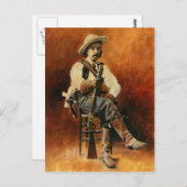 Vintage Cowboy-Postkarte Postkarte (Vorne/Hinten)