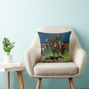 Vintage Cowboy, Rinderzüchter auf der Farm Kissen