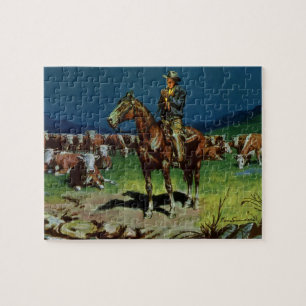 Vintage-Cowboy, Rinderzüchter auf der Farm Puzzle