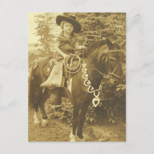 VINTAGE-COWBOY-RODEO-POSTKARTE ODER EINLADUNG POSTKARTE