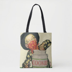 Vintage-Cowboy-Spielzeugpistole Hand im Keksglas Tasche