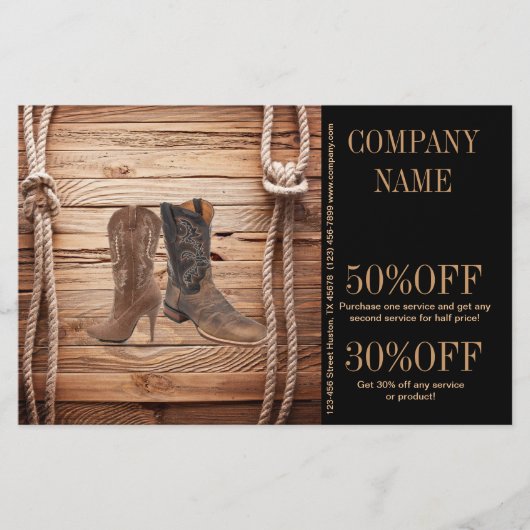 Vintage Cowboy-Stiefel Western Mode Flyer (Vorne)