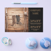 Vintage Cowboy-Stiefel Western Mode Flyer (Einzeln)