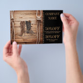 Vintage Cowboy-Stiefel Western Mode Flyer (Handgriff)