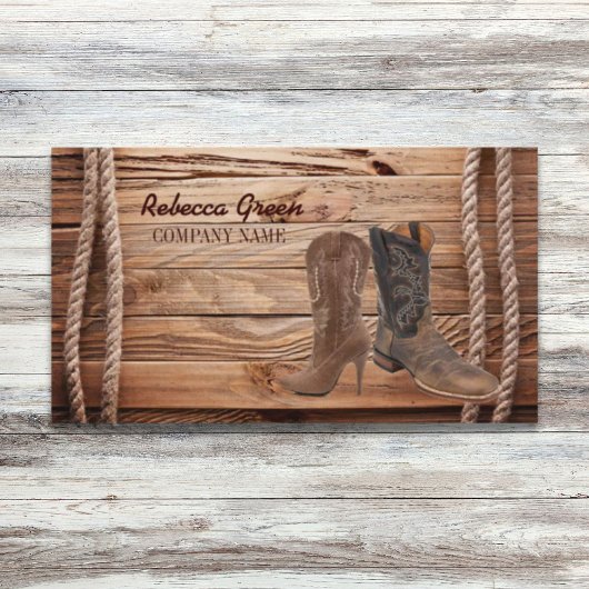 Vintage Cowboy-Stiefel Western Mode Visitenkarte
