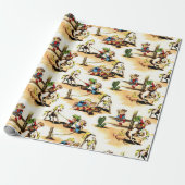 Vintage-Cowboy- und Cowgirl-Geschenkverpackung Wra Geschenkpapier (Ungerollt)