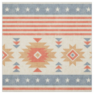 Vintage Cowboy- und Navajo-Motive mit rustikalem C Stoff