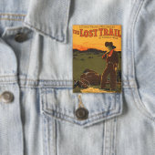Vintage-Cowboy- und Pferde-Sonnenuntergangs-Wester Button (Insitu)