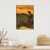 Vintage-Cowboy- und Pferde-Sonnenuntergangs-Wester Poster (Küche)