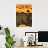 Vintage-Cowboy- und Pferde-Sonnenuntergangs-Wester Poster (Heimbüro)