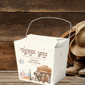 Vintage Cowboy Western Thank You Geschenkschachtel