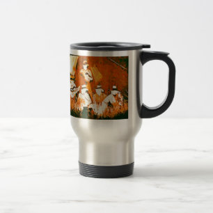 Vintage Cowboys bei Campfire Aluminium Travel Mug Reisebecher