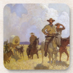 Vintage Cowboys, das Parkman-Outfit von NC Wyeth Getränkeuntersetzer