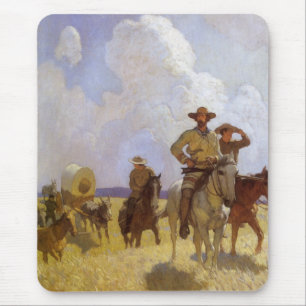Vintage Cowboys, das Parkman-Outfit von NC Wyeth Mousepad