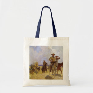 Vintage Cowboys, das Parkman-Outfit von NC Wyeth Tragetasche
